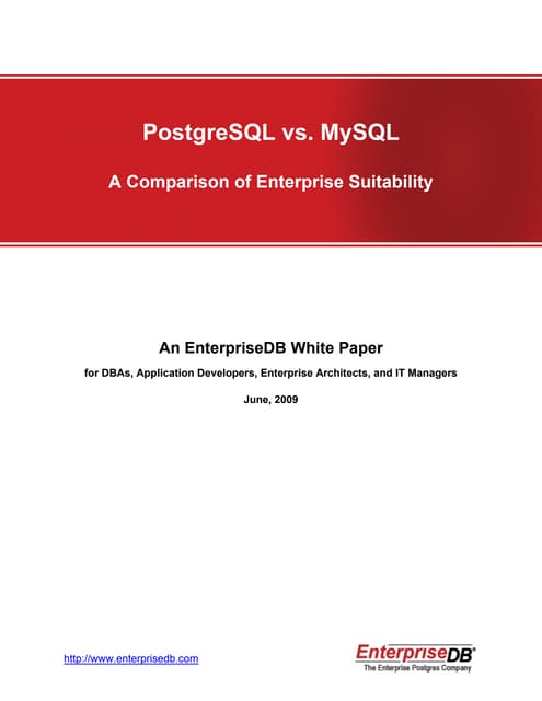 PgSQL vs MySQL