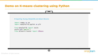 Machine Learning With Python | Machine Learning Algorithms | Machine Learning Tutorial | Simplilearn