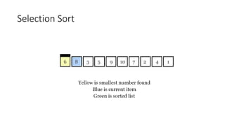 Selection Sort
 