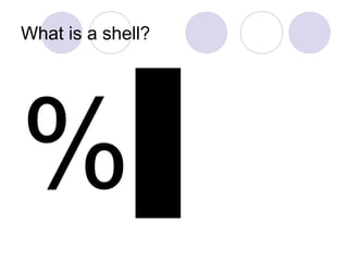 What is a shell?
%▌
 