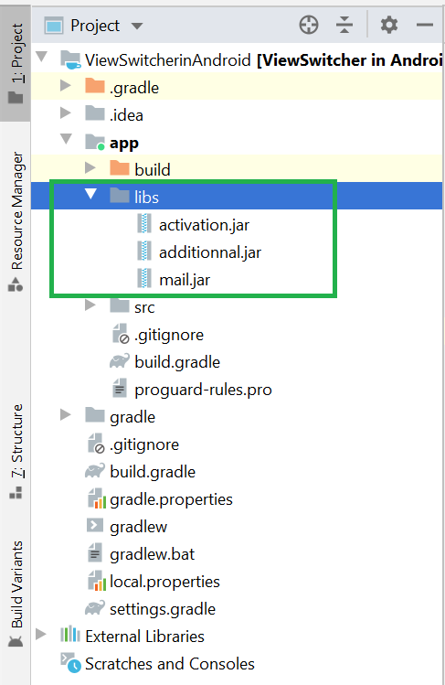 Import External JAR Files in Android Studio