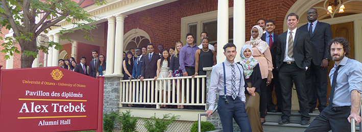 Convocation reception at Alex Trebek Hall