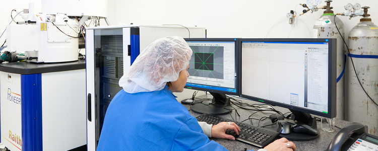 Researcher working in a laboratory